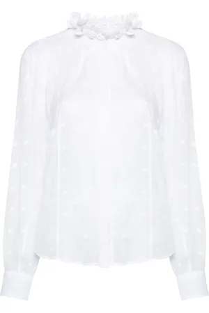 Marant Etoile Terzali bluse med blomstret broderi