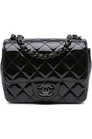 CHANEL Lille lakeret So Black Single Flap crossbody-taske fra 2021-2024