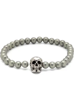 Alexander McQueen Armbånd med perle og dødningehoved