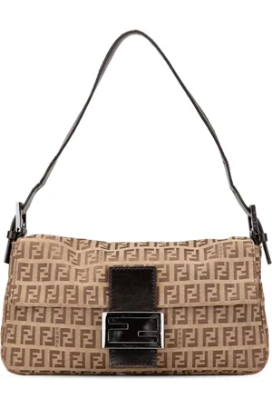 Fendi Baguette skuldertaske i Zucchino-kanvas fra 2000-2010