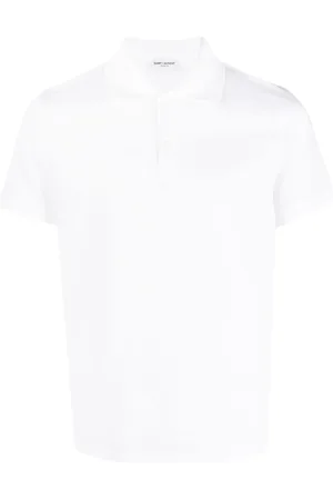 Saint Laurent Kortærmet polo med broderet logo