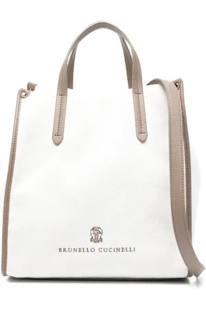 Brunello Cucinelli Tote med logobroderi