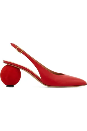 Salvatore Ferragamo 70 mm pumps i læder med slingback