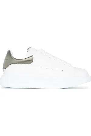 Alexander McQueen Metalliske oversize sneakers i læder