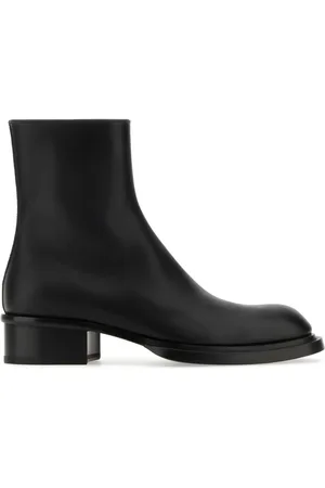 Alexander McQueen Cuban Stack støvler i læder