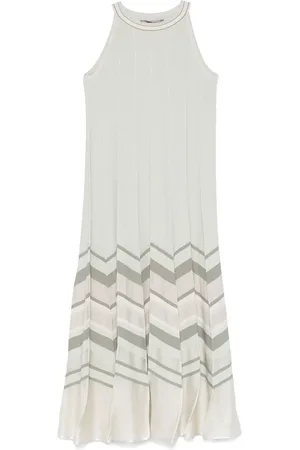 D.EXTERIOR Midi kjole med chevron-mønster