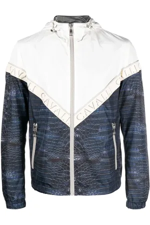 Roberto Cavalli Jakke med dyretryk og lynlås
