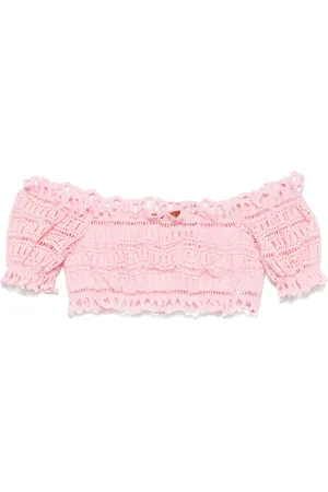 ERMANNO SCERVINO Cropped broderie anglaise top