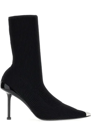 Alexander McQueen Ribstrikkede Slash 90 mm støvler