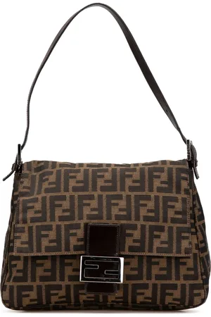 Fendi Zucca Canvas Mamma Forever skuldertaske fra det 20. århundrede