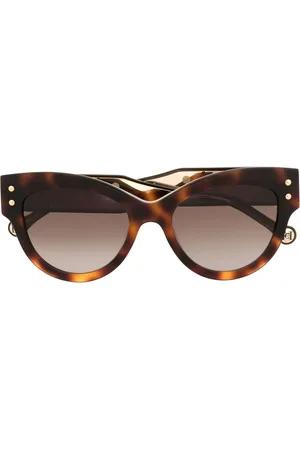 Carolina Herrera Cat eye-solbriller med skildpaddeeffekt