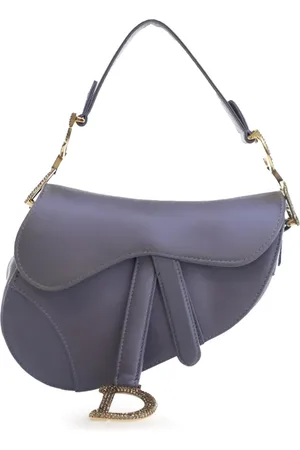 Dior Mini Saddle satchel-taske i satin med krystal fra 2000-2024