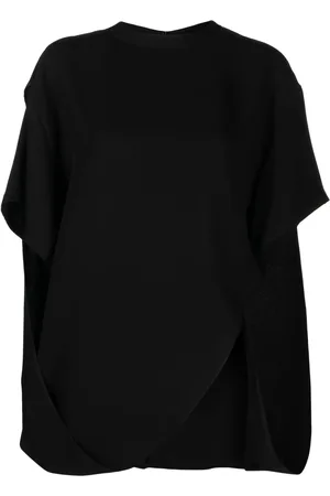 VALENTINO GARAVANI Asymmetrisk T-shirt med draperet detalje