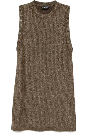 Tom Ford Strikket vest med sideslids