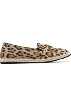 Roberto Cavalli Espadriller med logoplade og dyretryk