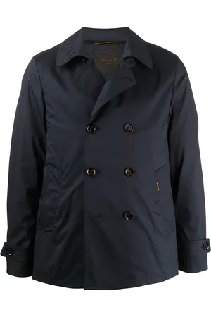 MOORER Kort dobbeltradet peacoat
