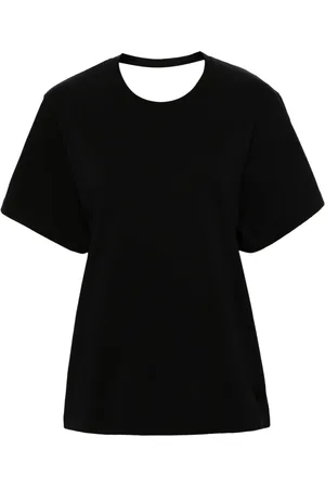 IRO T-shirt i bomuld med åben ryg