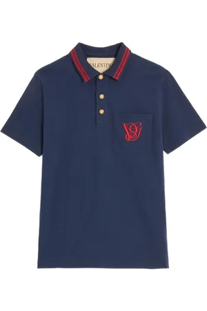 VALENTINO GARAVANI COTTON PIQUÉ POLO SHIRT WITH VG EMBROIDERY