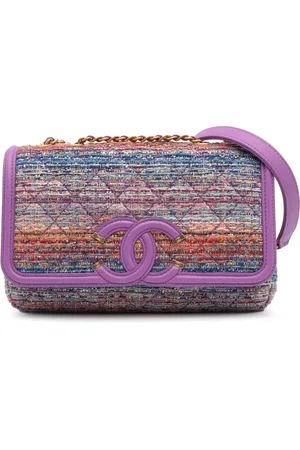 CHANEL Mellemstor CC Filigree Flap skuldertaske i tweed fra 2019
