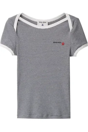 Miu Miu X Petit Bateau T-shirt med striber