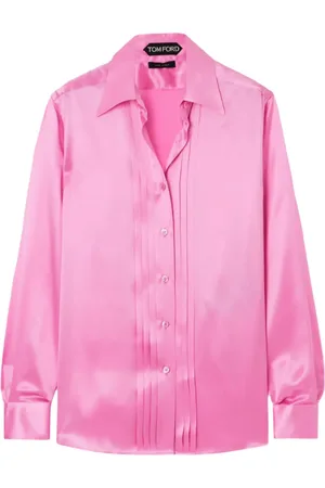 Tom Ford Silkeskjorte med pintuck-detalje