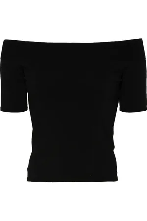 Alexander McQueen Strikket top med off-shoulder-snit