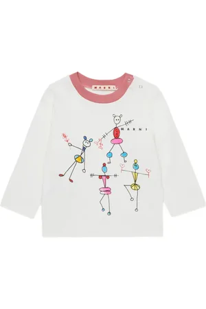 Marni T-shirt med grafisk tryk