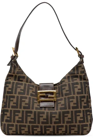 Fendi Skuldertaske i Zucca-kanvas fra 2010-2024