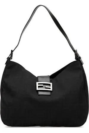 Fendi Zucca Canvas skuldertaske fra det 20. århundrede