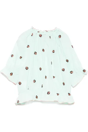 Stella McCartney Bluse med mariehøne-broderi