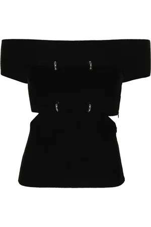 Alexander McQueen Top med off-shoulder-snit og udskæringsdetalje