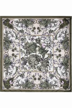Alexander McQueen Blossom tørklæde med dødningehoved