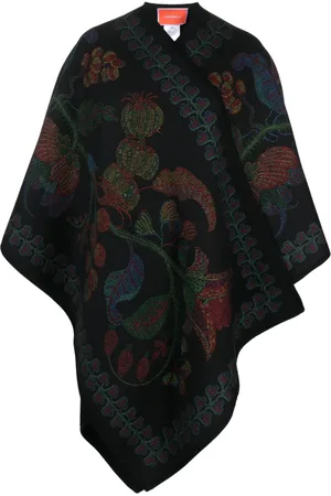 La DoubleJ Poncho med botanisk tryk