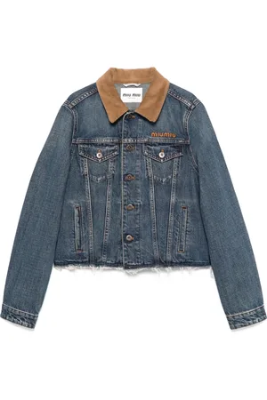 Miu Miu Denimjakke med fløjlskrave