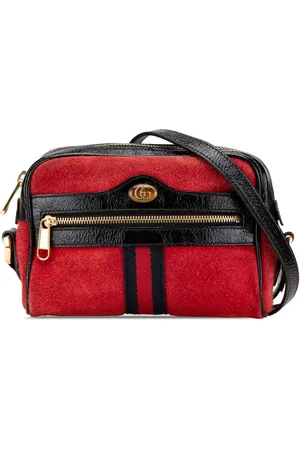 Gucci Mini Ophidia crossbody-taske i ruskind fra 2016-2024