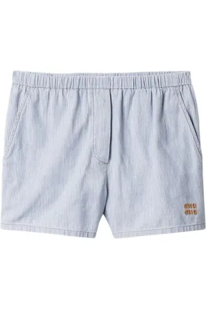 Miu Miu Stribede chambray-shorts