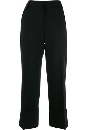 VALENTINO GARAVANI Cropped bukser med plisseringer
