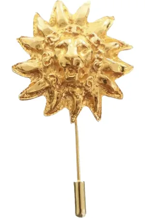 CHANEL Guldbelagt løvehoved-broche fra 1970-1980