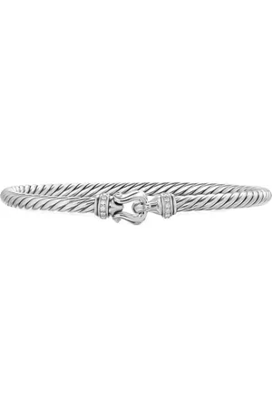 David Yurman Cable Flex-armbånd i sterlingsølv med diamanter