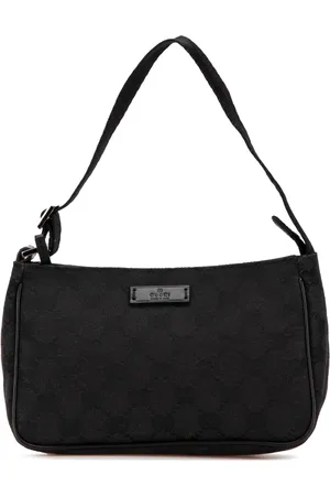 Gucci GG-håndtaske i lærred med Horsebit-detalje fra 2000-2015