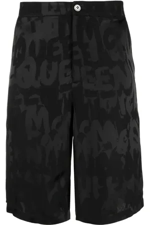 Alexander McQueen Badeshorts i jacquard med graffiti-logo