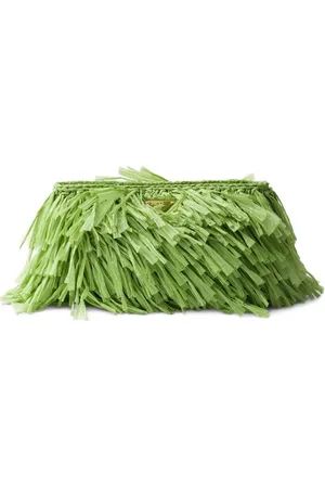 Prada Mellemstor hæklet clutch med frynser