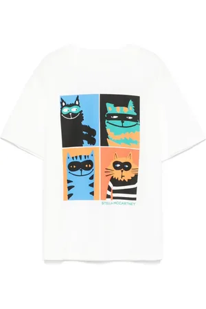 Stella McCartney T-shirt med illustration-tryk