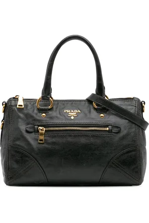 Prada Vitello satchel-taske med lynlås fra 2000-2024
