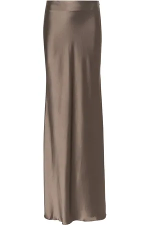 Nanushka Lang Fea nederdel med satin-finish