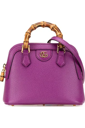 Gucci Mini Diana Dome satchel-taske i kalveskind og bambus fra 2000-2015