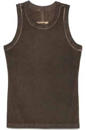 UMA WANG Ribbet tanktop i jersey