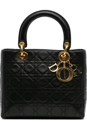 Dior Medium Cannage Lady Dior satchel-taske i lammeskind fra 1997
