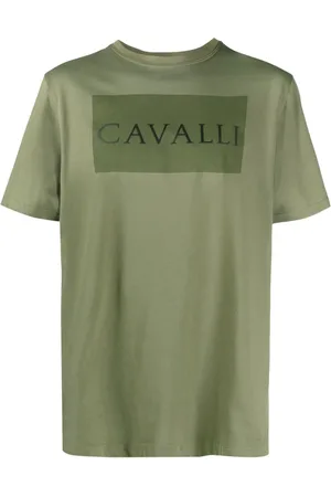 Roberto Cavalli T-shirt med rund hals og logotryk