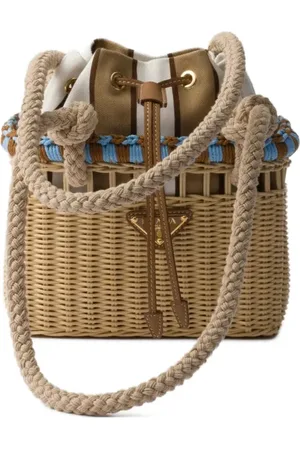 Prada Mini Wicker bucket-taske